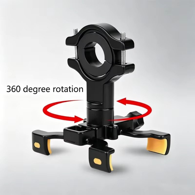 GOLDFOX 360 Grad drehbare universelle Fahrrad- und Motorrad-Handyhalterung für Lenker, Schwarz, passend für 4,5 bis 7 Zoll Smartphones - Bild 5