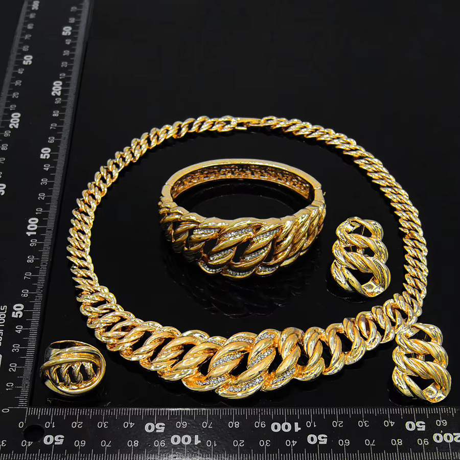 yulaili Schmuck Set, Halskette, 18 Karat vergoldet, Damen - Bild 2