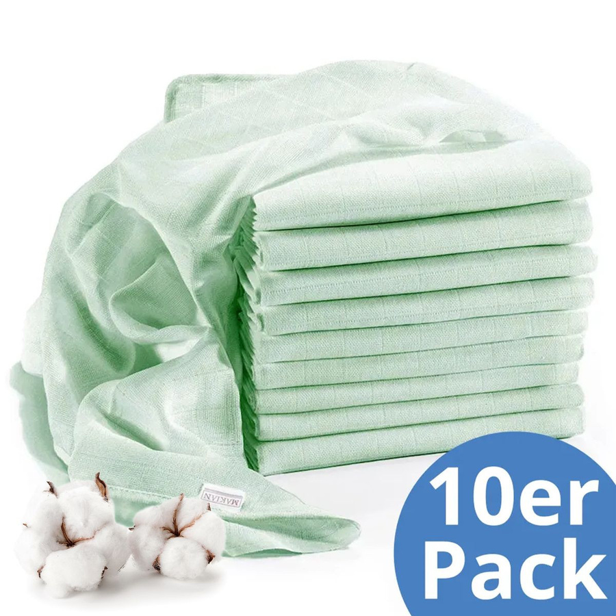 Makian Mullwindel 10er Pack in Mint, 80 x 80 cm - Bild 1