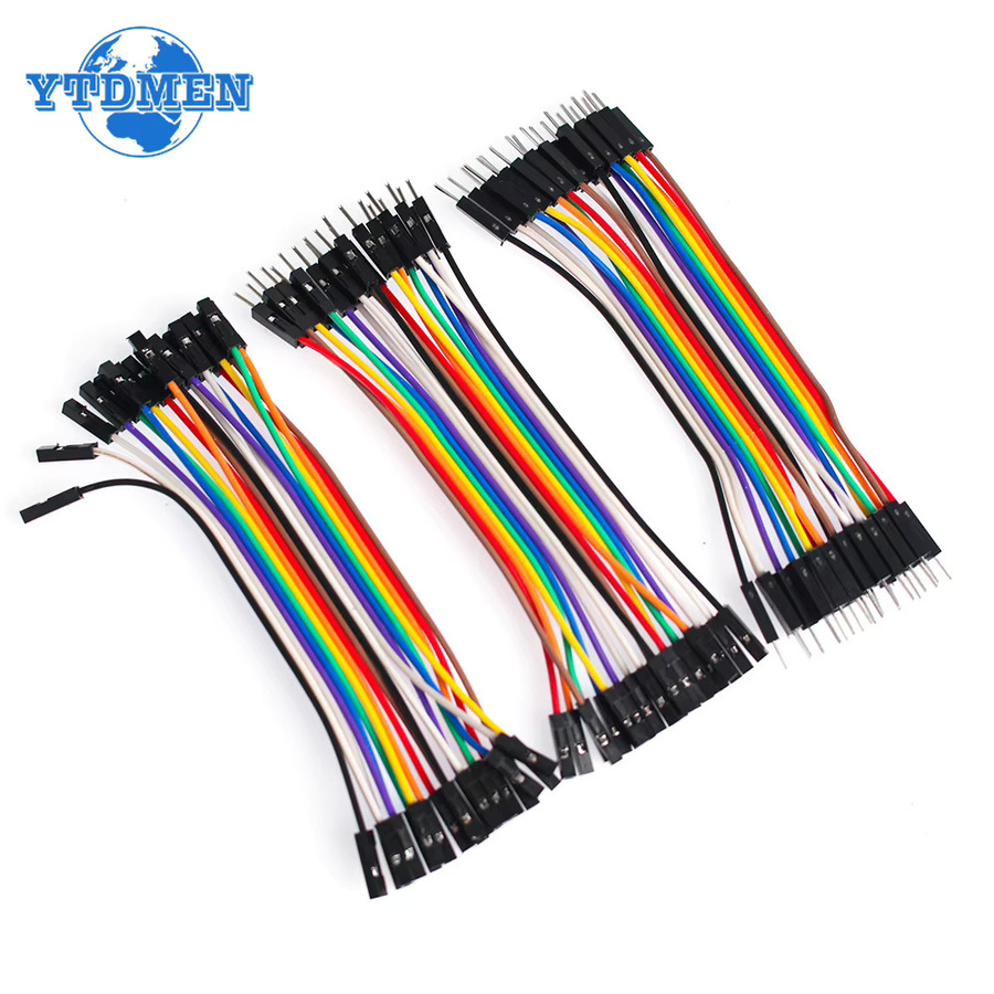 YTDMEN Dupont Kabel Set für Arduino, 20-poliges DIY-Elektronik-Set mit Stecker auf Stecker, Buchse auf Buchse und Stecker auf Buchse, Multicolor, Länge: 10 cm - Bild 2