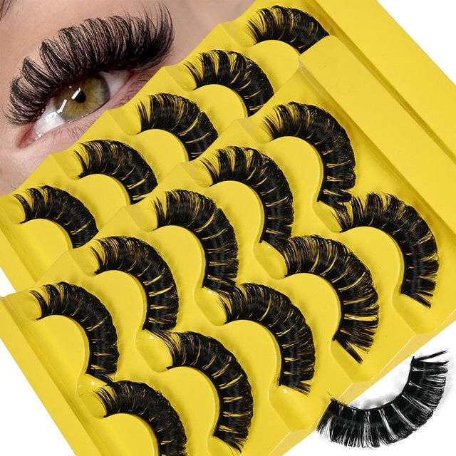 BLL.cf Falsche Wimpern DD Russische 3D Flauschige, 2 Pack, Unisex - Bild 1