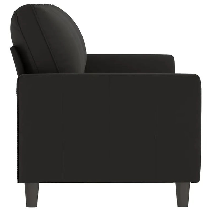 Vidaxl 3-Sitzer-Sofa in Schwarz mit Samtpolsterung und Metallgestell, Breite: 180 cm - Bild 2
