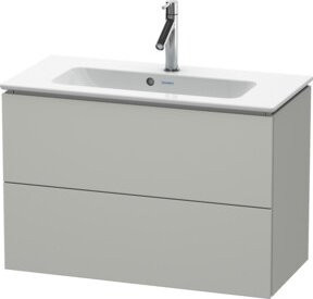 Duravit Waschtischunterschrank Compact L-Cube in Betongrau, wandhängend mit 2 Schubladen, B: 82 cm, T: 39,1 cm, H: 55 cm - Bild 1