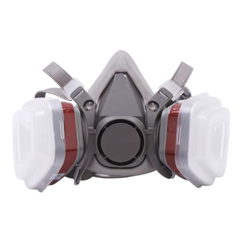 Industrielle Halbgesichts-Gasmaske Typ 6200 in Grau mit Schutzbrille und Schutzanzug inklusive Ersatzfiltern - Bild 4