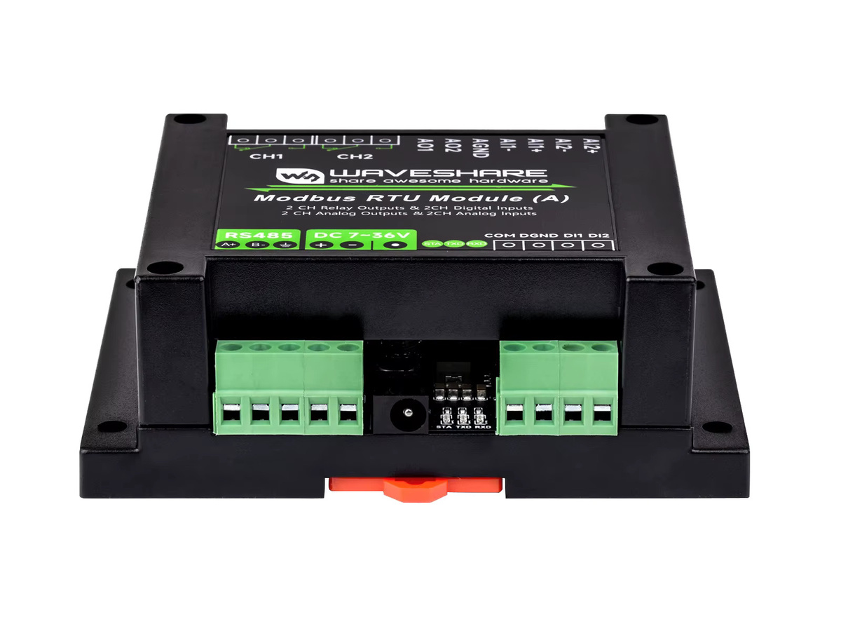 Waveshare Industrielles Modbus RTU Misch-Eingangs- und Ausgangsmodul in Schwarz mit Isolationsschutz, DC 7V ~ 36V - Bild 2