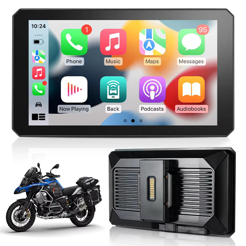 IYING 7-Zoll Motorradradio mit GPS, CarPlay und Android Auto für BMW R1200GS, R1250GS, S1000XR und R1300GS in Schwarz - Bild 6