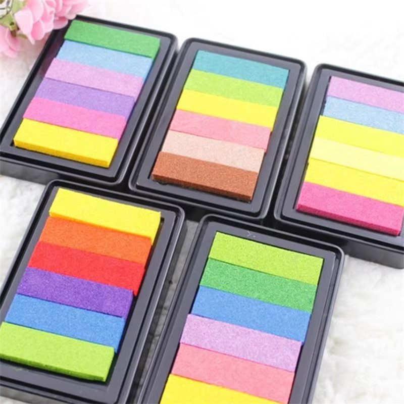 Großes Vintage-Stempelkissen Set mit 6 Farben für DIY, Basteln und Scrapbooking - Bild 4