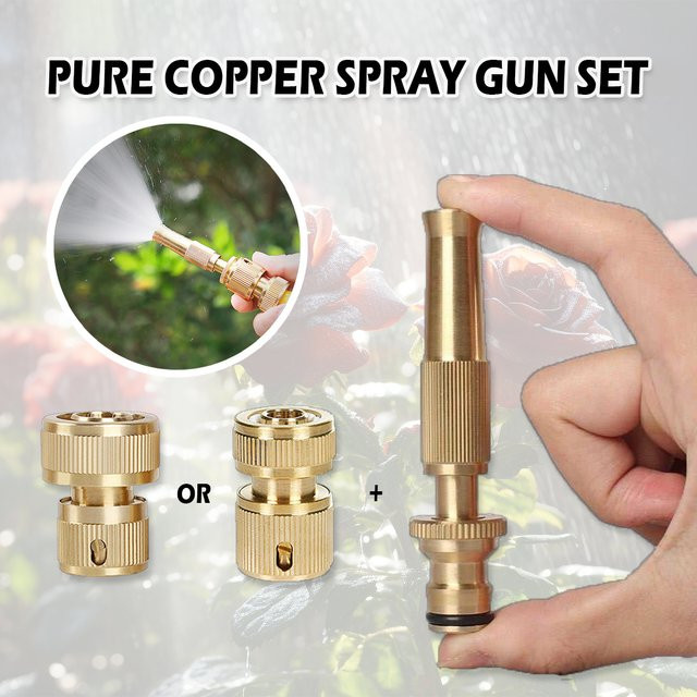 Scimaker Hochdruck-Spritzpistolen-Set aus Kupfer in Gold für die Gartenbewässerung und Reinigung - Bild 1