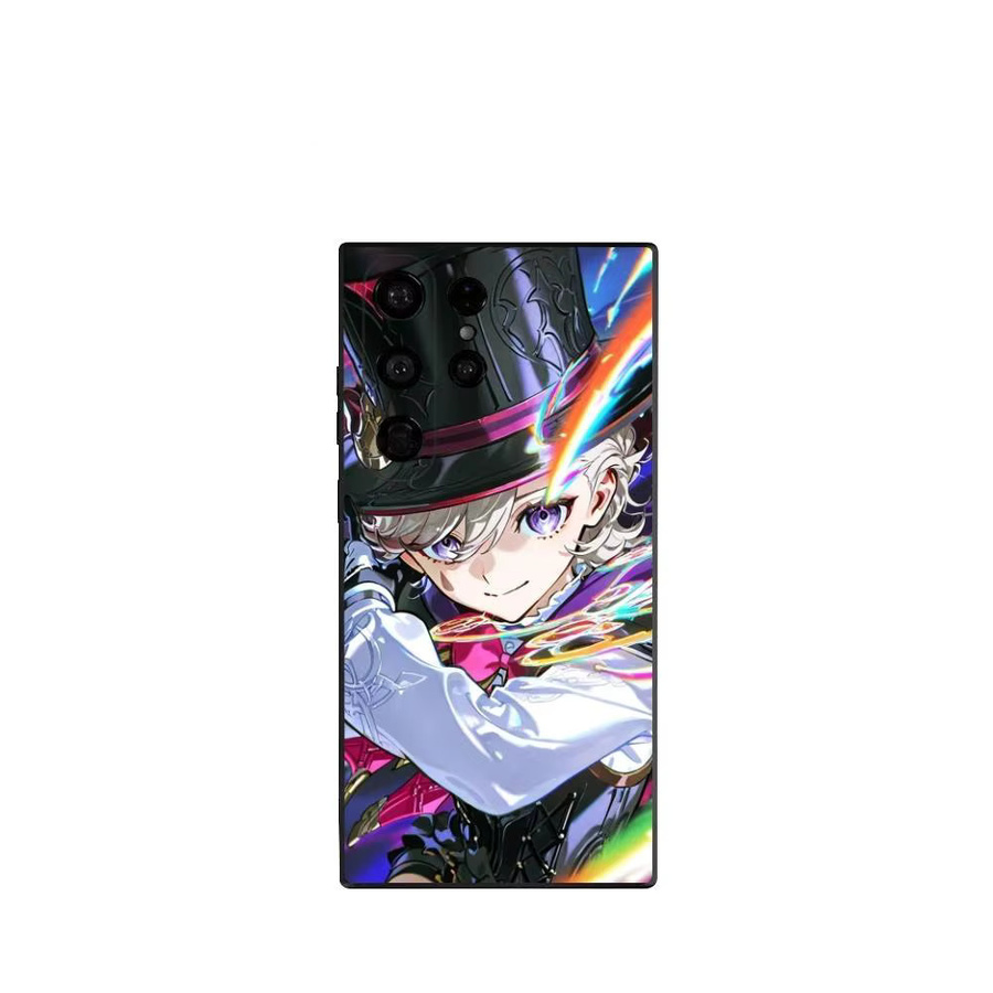 Lyney Genshin Impact Handyhülle für Samsung Galaxy S25 S24 S23 S22 S21 S20 Plus 5G Ultra Frosted Non-Slip Soft Cover Multicolour - Bild 4