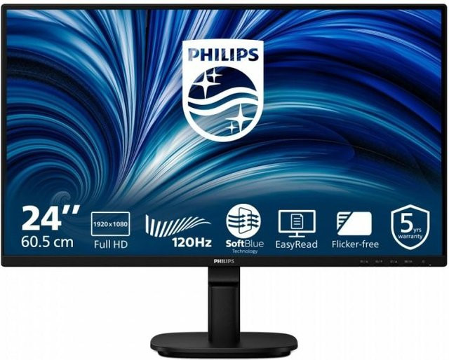 KATOMIX Monitor 24B2N2200 mit 23,8 Zoll IPS-Display, 120Hz, HDMI, DisplayPort, VGA und Lautsprechern in Schwarz - Bild 1