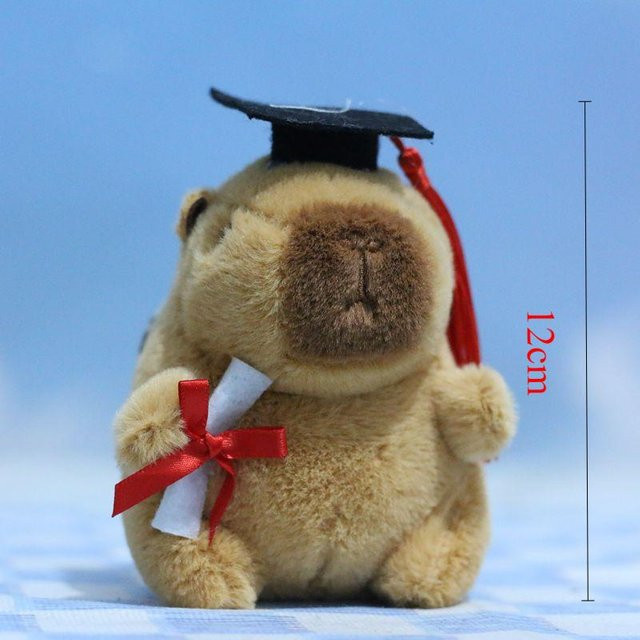 Fashnics Capybara Abschlussbär Plüschtier, beige, ab 14 Jahren - Bild 1