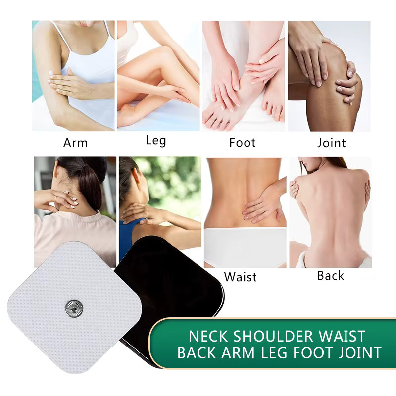 SANPKON Elektrodenpads Gel-Pflaster in Weiß für TENS-EMS-Massagegeräte und Muskelstimulatoren - Bild 3