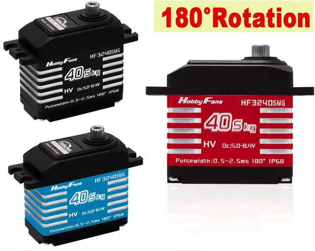 wishiot Digitaler Servo, Metall, Rot, Zubehör - Bild 1