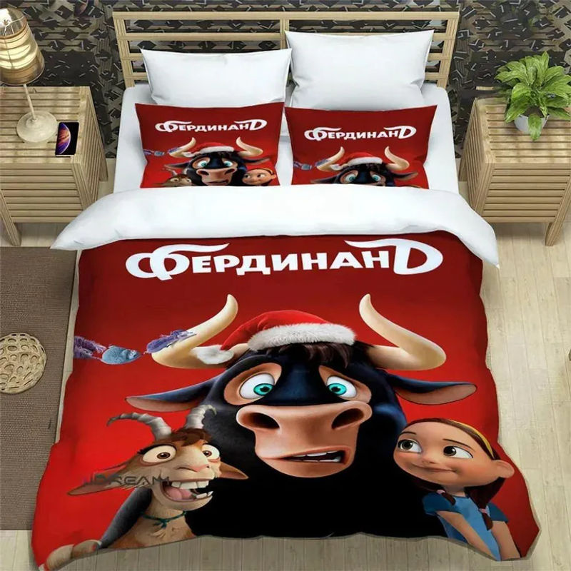 Bettwäscheset Ferdinand Cartoon mit 3D-Druck aus Mikrofaser, Mehrfarbig, B/H: 140 x 210 cm - Bild 2