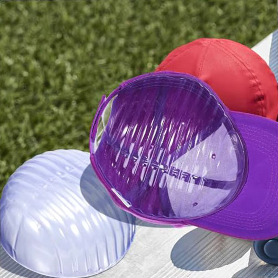 VIBRATITE Baseballkappenhalter aus transparentem Kunststoff mit 10 Ständern zur platzsparenden Aufbewahrung - Bild 2