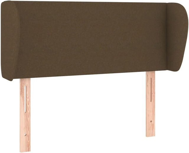 vidaXL Kopfteil mit Ohren in Dunkelbraun aus Stoff, B/T/H: 93 x 23 x 78/88 cm - Bild 1