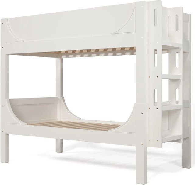 Merax Etagenbett für Kinder in Weiß, trennbar mit Leiter, B/T/H: 90 x 200 x 150 cm - Bild 1