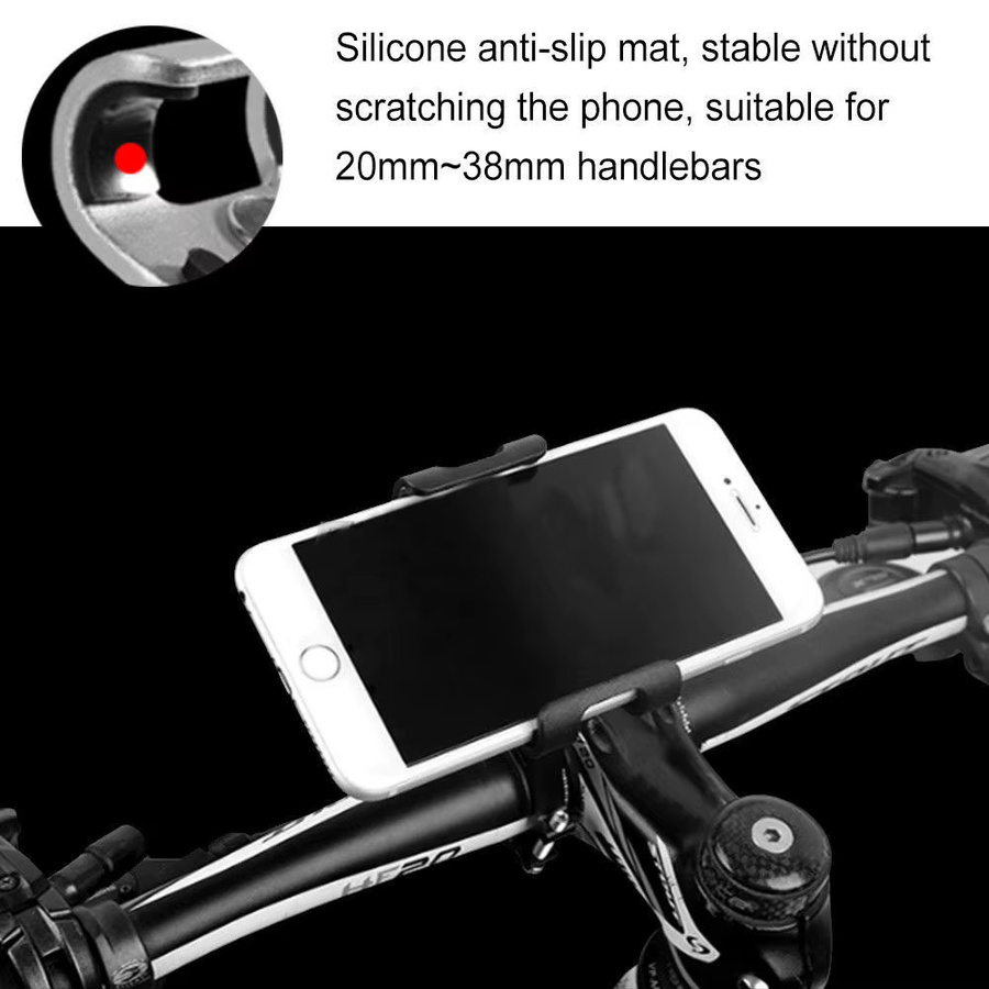 Universal verstellbarer Motorrad und Fahrrad Telefonhalter aus Aluminiumlegierung in Rot mit Anti-Rutsch-Halterung für alle Smartphones - Bild 4