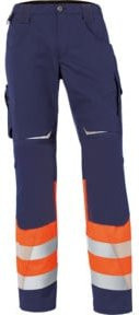 Kübler REFLECTIQ Warnhose Klasse 1 in Warnorange/Dunkelblau Form 2208 Größe 27 - Bild 1