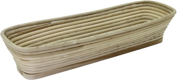 Schneider Gärkorb mit Holzboden, oval, beige, B: 15 cm, T: 39 cm, H: 9 cm - Bild 1