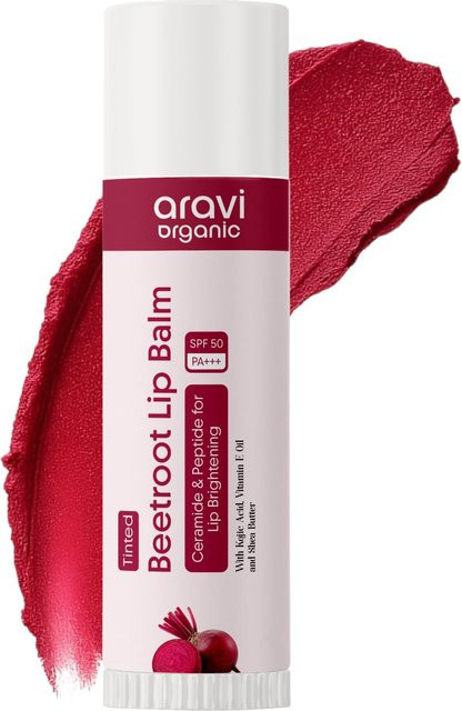 Aravi Rote Bete Getönter Lippenbalsam LSF 50, 5g, Unisex - Bild 1