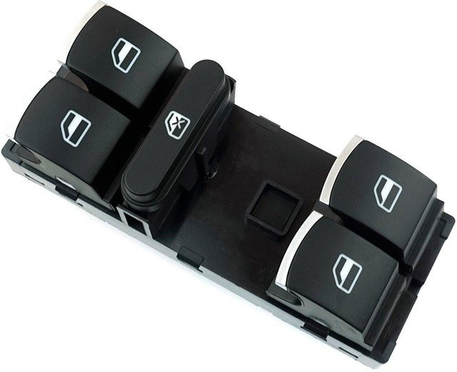 BROSS Fensterhauptschalter 10-polig in Schwarz für VW Amarok, Golf, Passat, Polo, Tiguan, Touran, Seat Altea, Toledo, Leon und Ibiza - Bild 1