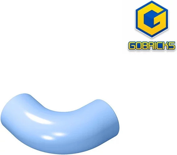 Gobricks GDS-1114 Ziegel, rund 1 x 1 d. 90-Grad-Winkel, blau - Bild 1