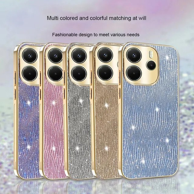 Stoßfeste Silikon-Schutzhülle im Water Ripple Design für Xiaomi Redmi Note 14 Pro 4G 5G und Poco X7 - Bild 1