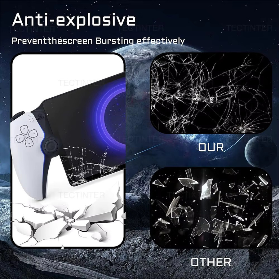 Sony Displayschutzfolie aus gehärtetem Glas für PlayStation PS5 Portal, transparent, 1/2 Stück - Bild 6