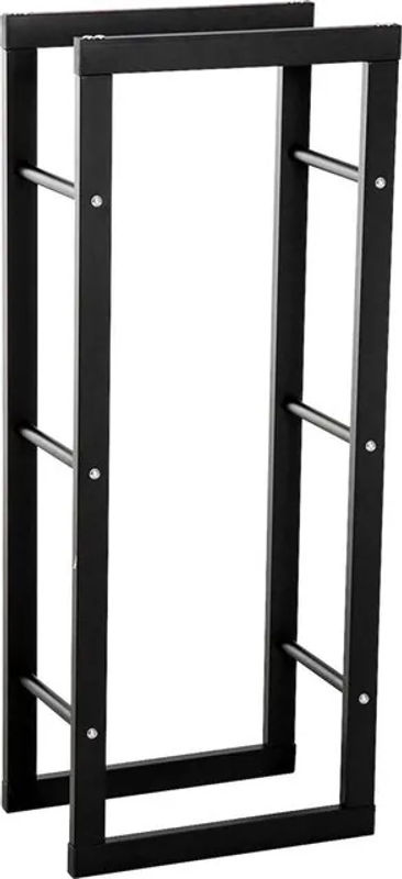 HOMCOM Kaminholzständer aus Stahl in Schwarz für Innen und Außen, Tragkraft 100 kg, B: 25 cm, T: 40 cm, H: 100 cm - Bild 3