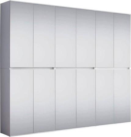 Trendteam Garderobenschrank Mirror in Weiß mit Spiegelglas für den Flur, B/H/T: 222 x 191 x 34 cm