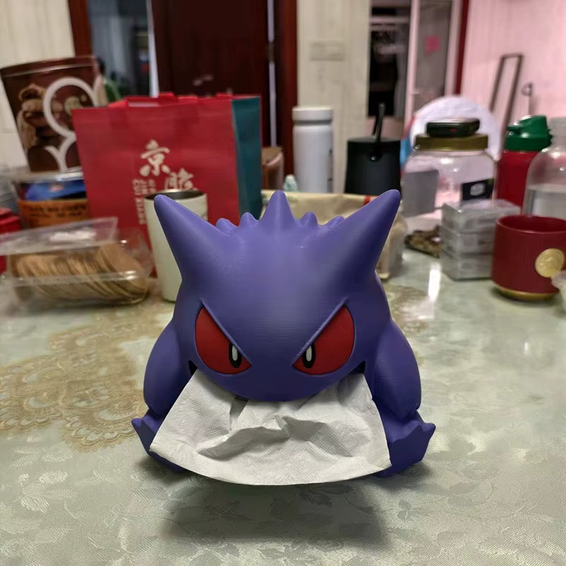 Aoger Pokemon Gengar Taschentuchbox aus Kunststoff, lila, 3D Anime Design Schreibtisch-Dekoration - Bild 5
