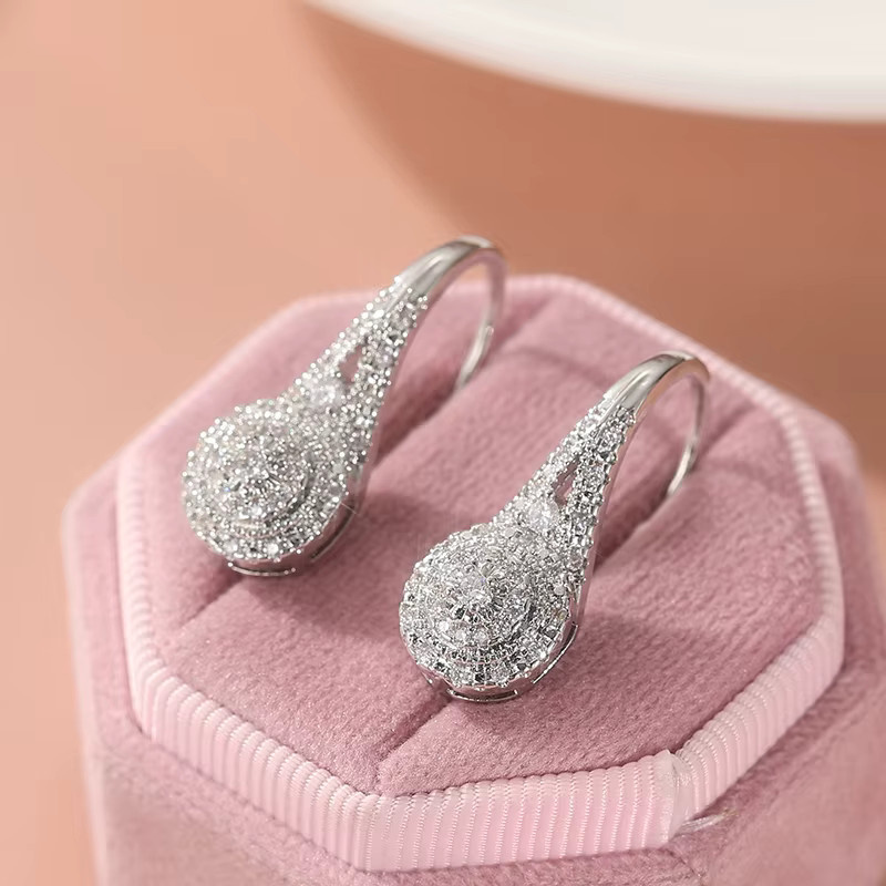 Hängeohrringe Silber, Zirkonia, Damen - Bild 2