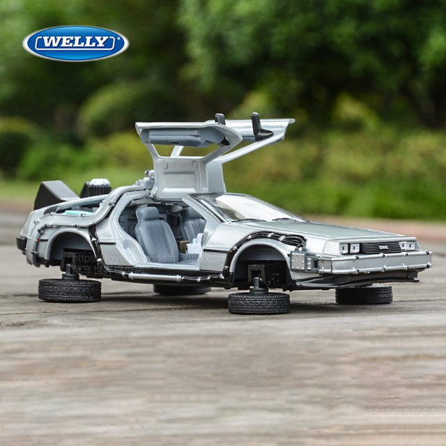 WELLY Zurück in die Zukunft DMC-12 DeLorean, Modell Auto, 1:24, Metall - Bild 1