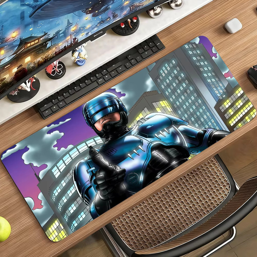 R-Robo CopS Movie Mauspad rutschfeste Schreibtischunterlage aus Gummi in Multicolour - Bild 3