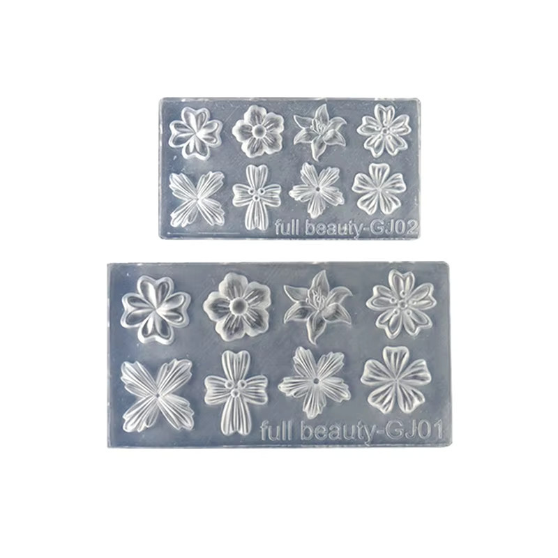 KuZHEN Nagelform Silikon, Blumen Design Maniküre Schablone - Bild 5