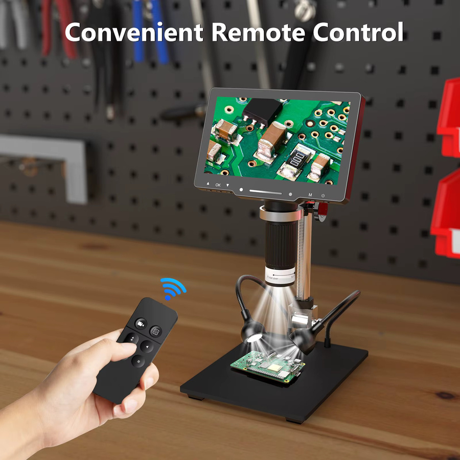 Hayve 4K Digitales Mikroskop mit 7-Zoll-IPS-Bildschirm, 48MP HD HDMI Mikroskop mit 1500X Vergrößerung und PC-Ansicht, Schwarz (LP070) - Bild 4