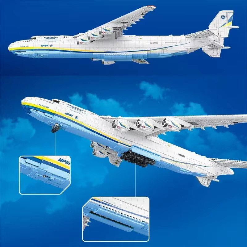 barweer An-225 Großes Transportflugzeug, Modellbausatz, 5350 Teile, ab 6 Jahren - Bild 3