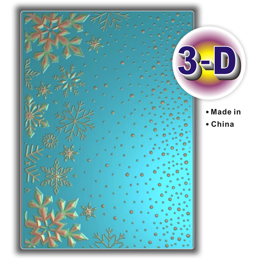 3D-geprägter Reliefordner mit Weihnachtsschneeflocken-Motiv für Scrapbooking und Fotoalben, 5 x 7 Zoll - Bild 2