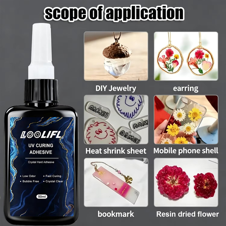 LOOLIFL UV-Harz Epoxidkleber transparent, 50g - Bild 2