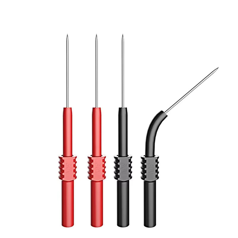 Cleqee P5009 10 Stück weiche PVC-Isolier-Piercing-Nadeln als zerstörungsfreie Multimeter-Prüfspitzen in Rot und Schwarz - Bild 1