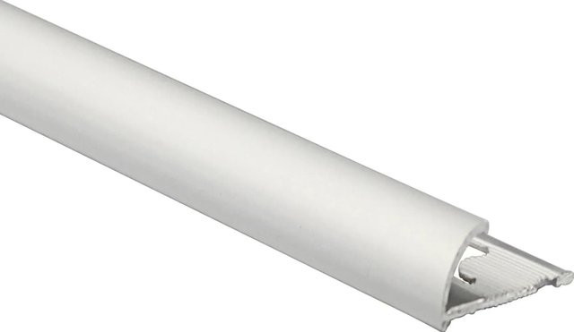 Arcansas Viertelkreis-Abschlussprofil aus Aluminium eloxiert Silber matt, Breite: 0,8 cm, Länge: 100 cm - Bild 1