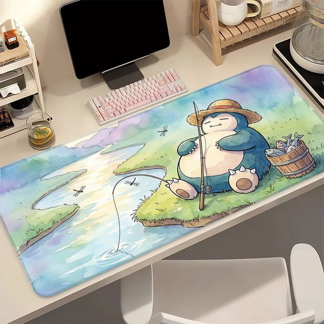 Bandai Pokemon Snorlax Gaming-Mauspad Cartoon Anime Schreibtischunterlage Multicolor - Bild 1