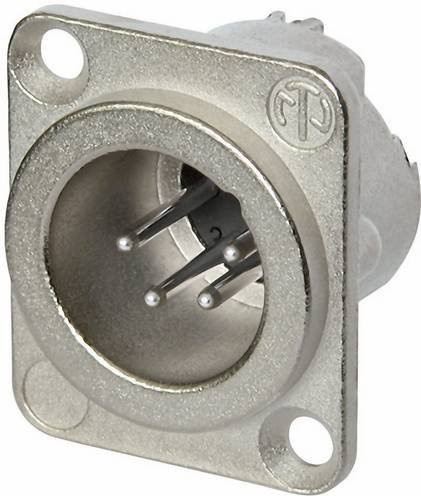 Neutrik NC4MD-LX XLR-Flanschstecker mit 4 Polen in Silber - Bild 1