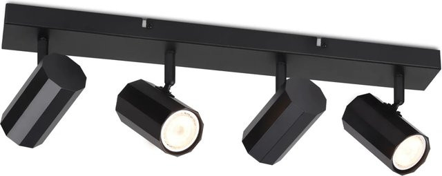 NETTLIFE Deckenstrahler aus Metall in Schwarz, verstellbare LED-Industrie-Deckenleuchte mit GU10 Fassung - Bild 1