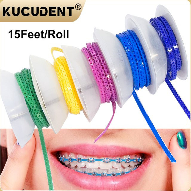 KUCUDENT Power Chain Kieferorthopädische Gummibänder, 4,57 m - Bild 1