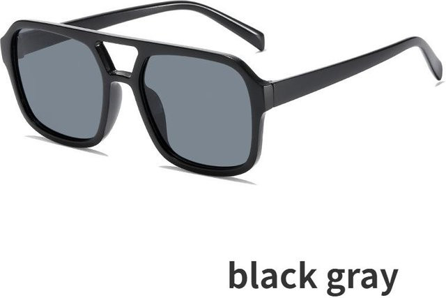 CICI Global Glasses Sonnenbrille, quadratisch, Vollrand, Kunststoff, grau - Bild 1