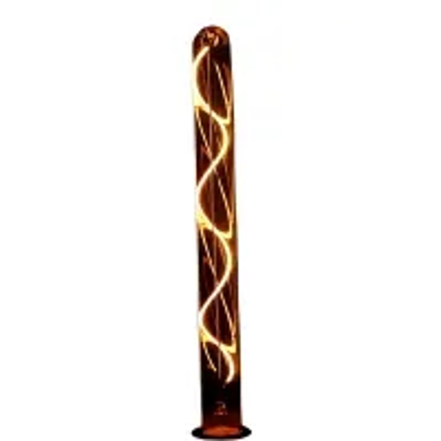NETTLIFE LED Wandlampe aus Glas in Braun und Gold/Messing mit E27 Fassung und warmweißem Licht - Bild 2