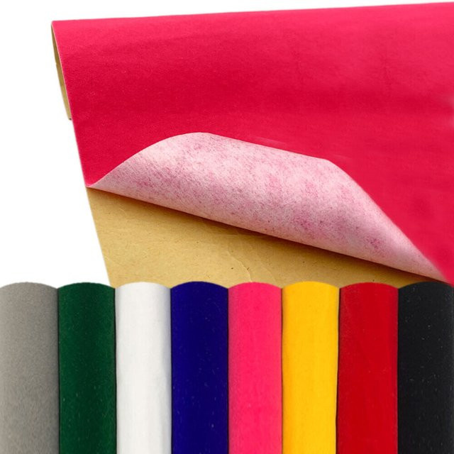Selbstklebende Samtfolie in Mehrfarbig und Braun als Stoffaufkleber für Schmuckschubladen und DIY Bastelmaterial, Breite: 20 cm, Länge: 145 cm - Bild 1