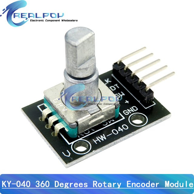REALPOY KY-040 360 Grad Drehgeber Modul für Arduino in Schwarz - Bild 1